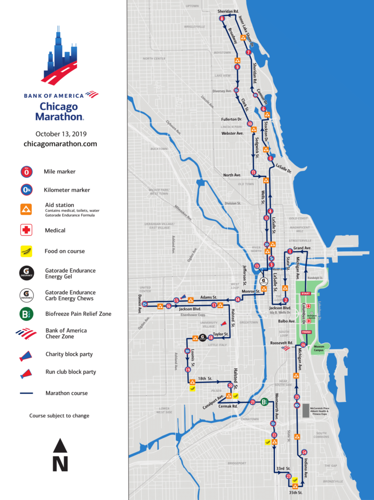 Chicago Marathon 2022 Map